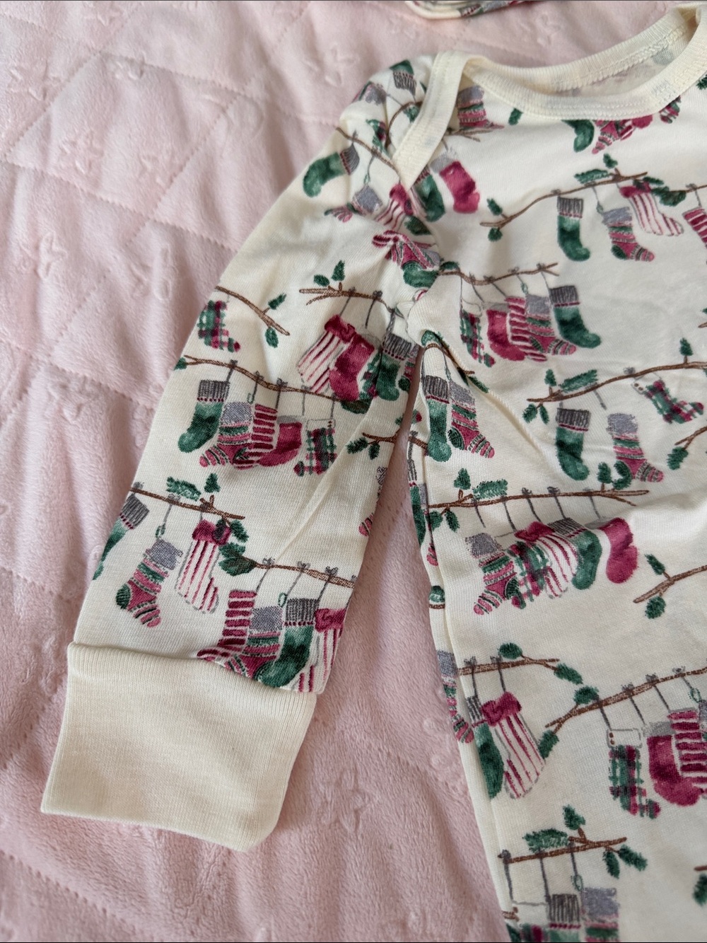 Burt bees Baby 3-6 months Christmas pajamas organic cotton - Picture 5 of 8